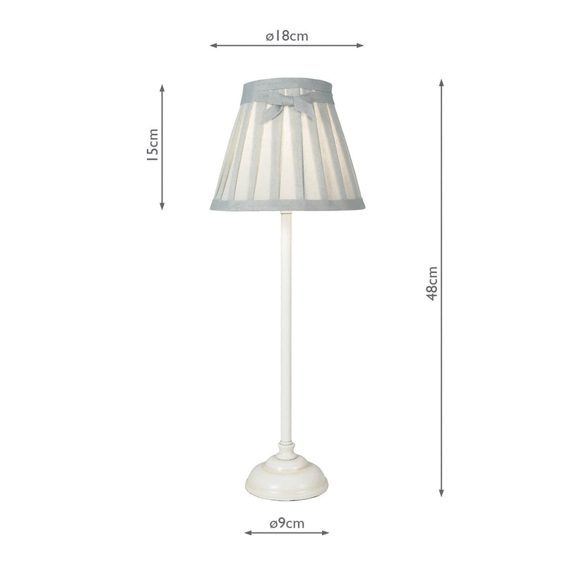 Load image into Gallery viewer, Dar Lighting GRA422 Grace Table Lamp Antique White complete with Shade - 37138
