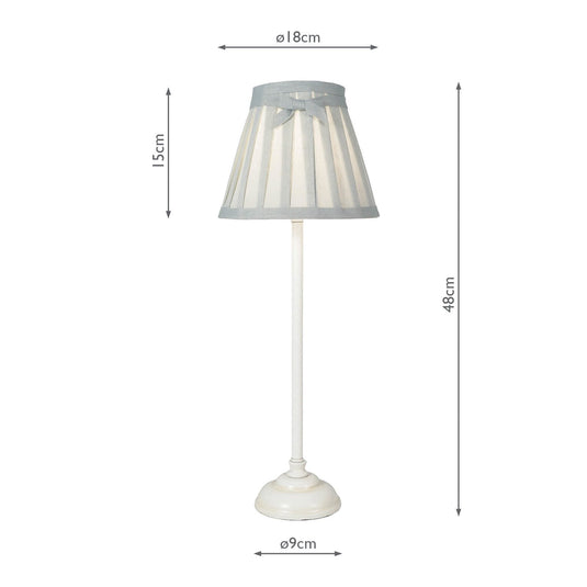 Dar Lighting GRA422 Grace Table Lamp Antique White complete with Shade - 37138