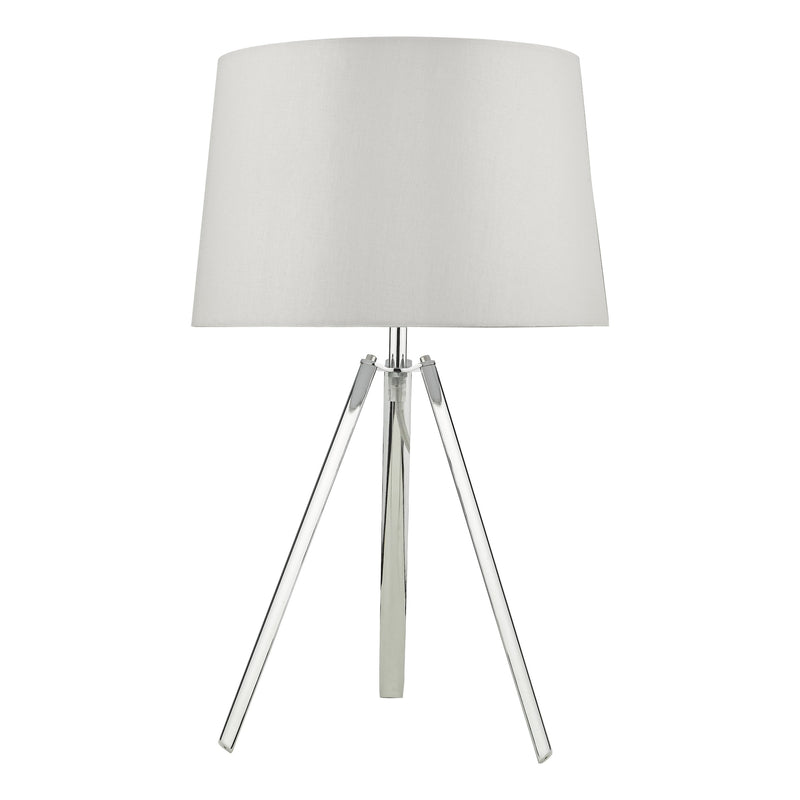 Load image into Gallery viewer, Dar Lighting GRI4239 Griffith Table Lamp Polished Chrome With Shade - 35095
