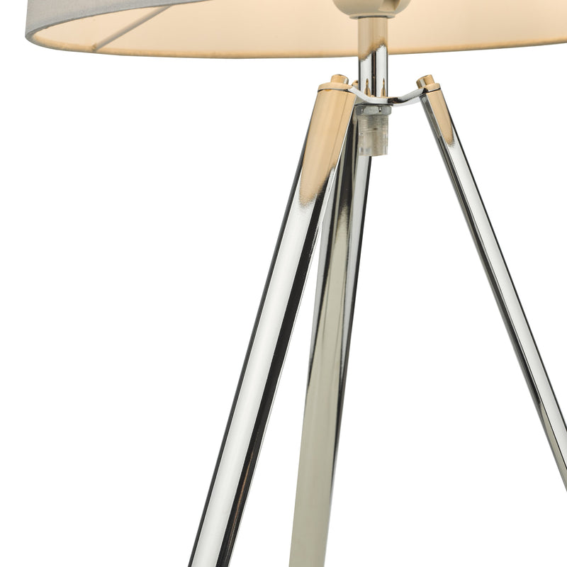 Load image into Gallery viewer, Dar Lighting GRI4239 Griffith Table Lamp Polished Chrome With Shade - 35095
