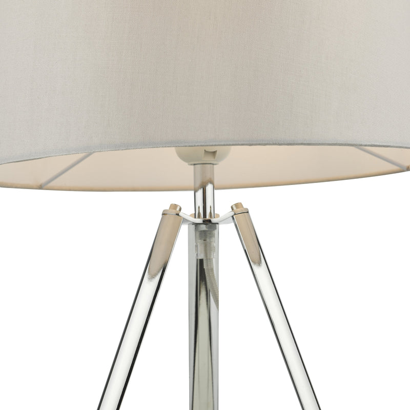 Load image into Gallery viewer, Dar Lighting GRI4239 Griffith Table Lamp Polished Chrome With Shade - 35095
