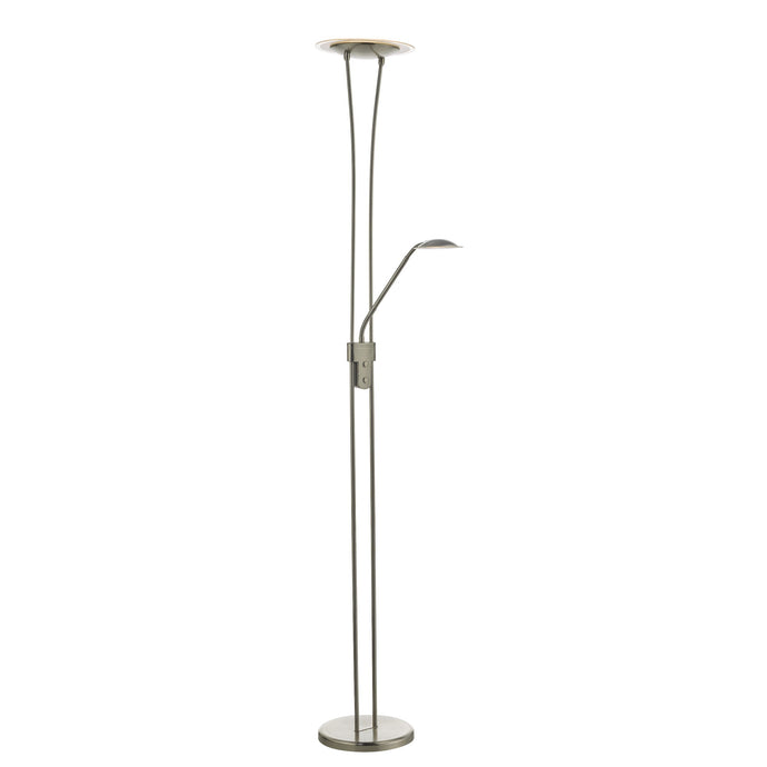 Dar Lighting HAH4946 Hahn Floor Lamp Satin Nickel LED - 35118