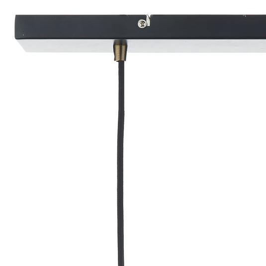 Dar Lighting HAN0354 Hannover 3 Light Bar Pendant Black Antique Brass - 19661