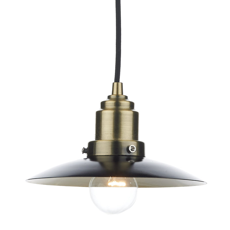 Load image into Gallery viewer, Dar Lighting HAN0354 Hannover 3 Light Bar Pendant Black Antique Brass - 19661
