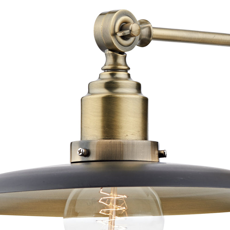 Load image into Gallery viewer, Dar Lighting HAN0754 Hannover 1 Light Wall Bracket Black Antique Brass - 35122
