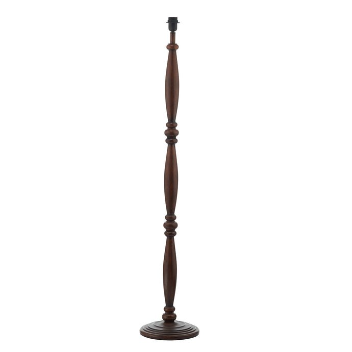 Dar Lighting HAY4947 Hayward Floor Lamp Dark Wood Base Only - 19538