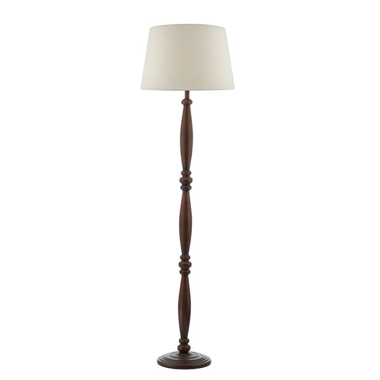 Dar Lighting HAY4947 Hayward Floor Lamp Dark Wood Base Only - 19538