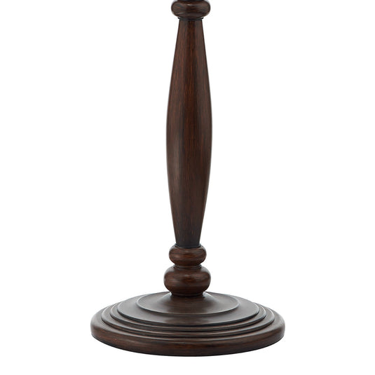 Dar Lighting HAY4947 Hayward Floor Lamp Dark Wood Base Only - 19538