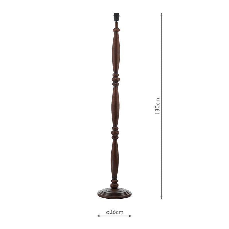 Load image into Gallery viewer, Dar Lighting HAY4947 Hayward Floor Lamp Dark Wood Base Only - 19538
