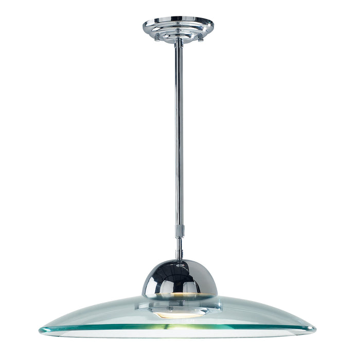 Dar Lighting HEM8650 Hemisphere Pendant Polished Chrome and Clear Glass - 13148