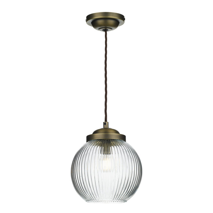 David Hunt Lighting HEN0175 HENLEY Single pendant in Antique brass
