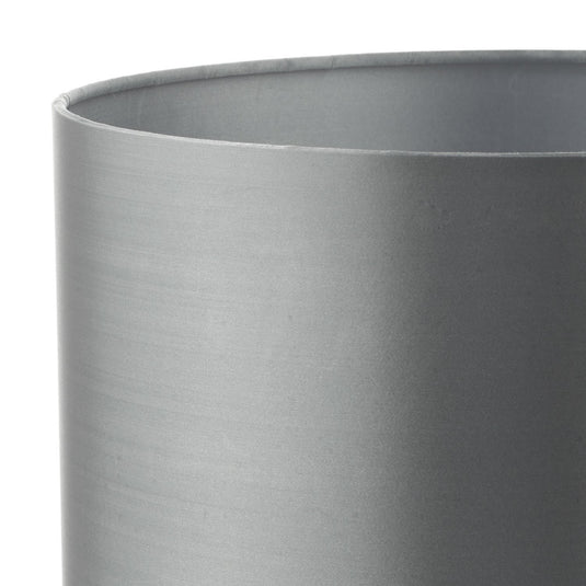 Dar Lighting HIL0539 Hilda Grey Faux Silk Drum Shade 12cm - 35131