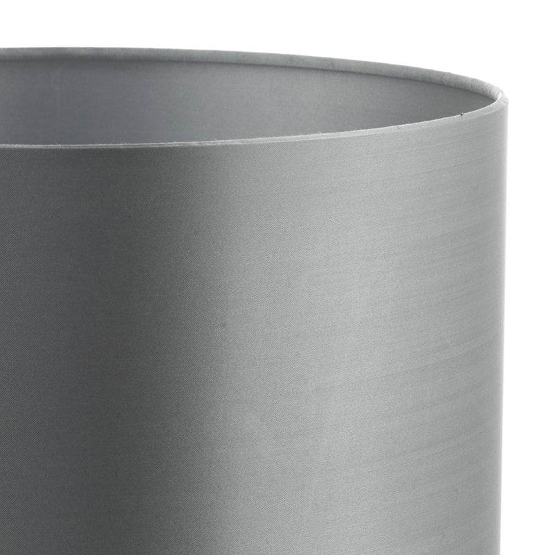 Load image into Gallery viewer, Dar Lighting HIL0539 Hilda Grey Faux Silk Drum Shade 12cm - 35131
