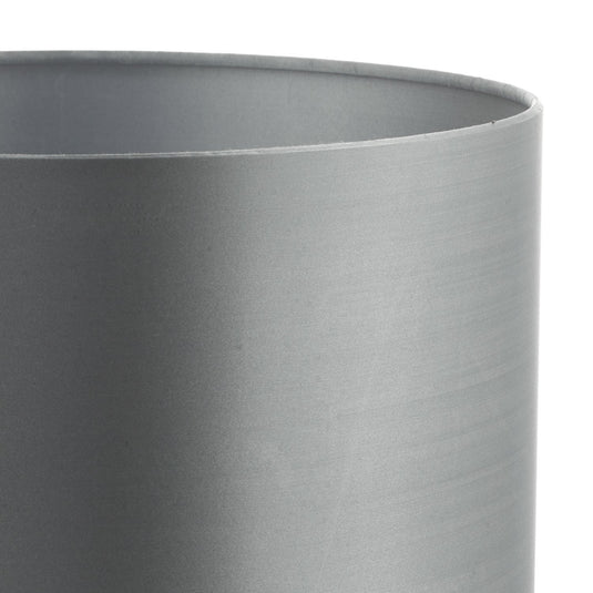 Dar Lighting HIL0539 Hilda Grey Faux Silk Drum Shade 12cm - 35131
