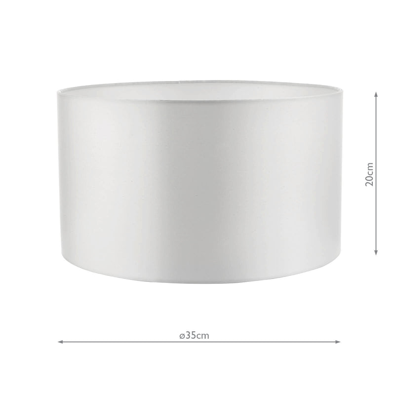 Load image into Gallery viewer, Dar Lighting HIL1315 Hilda Ivory Faux Silk Drum Shade 35cm - 35135
