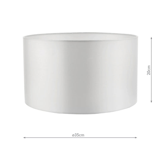 Dar Lighting HIL1315 Hilda Ivory Faux Silk Drum Shade 35cm - 35135