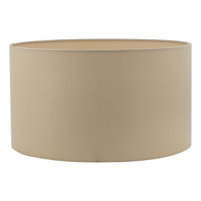 Dar Lighting HIL1329 Hilda Taupe Faux Silk Drum Shade 35cm - 24169