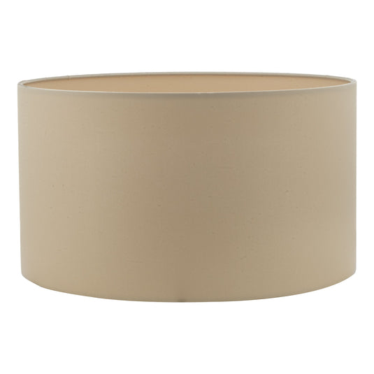 Dar Lighting HIL1329 Hilda Taupe Faux Silk Drum Shade 35cm - 24169