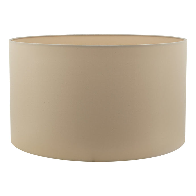 Dar Lighting HIL1629 Hilda Taupe Faux Silk Drum Shade 40cm - 35138