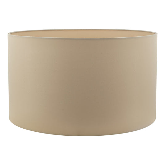 Dar Lighting HIL1629 Hilda Taupe Faux Silk Drum Shade 40cm - 35138