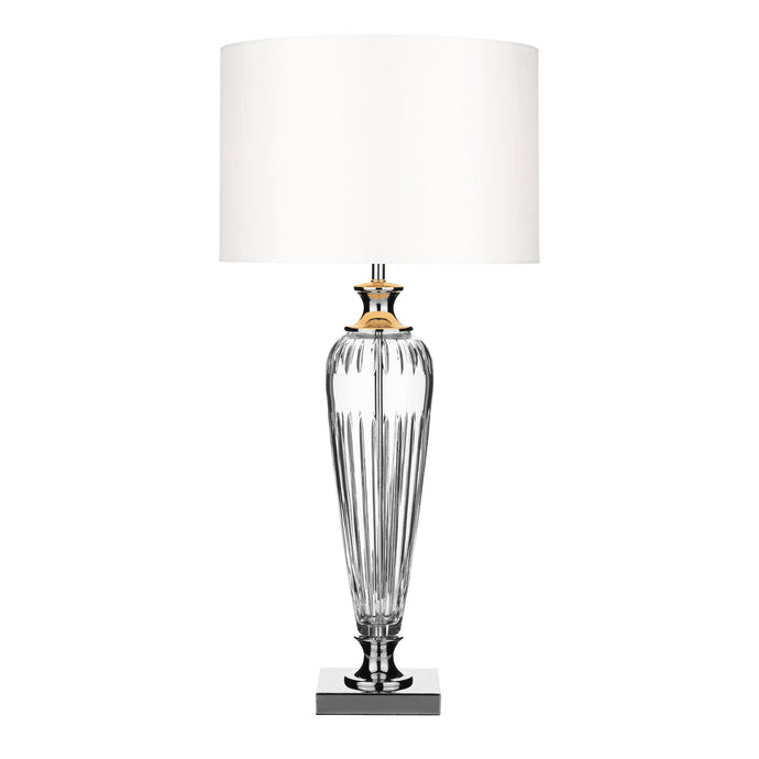 Dar Lighting HIN4208 Hinton Table Lamp Crystal complete with Shade - 18921