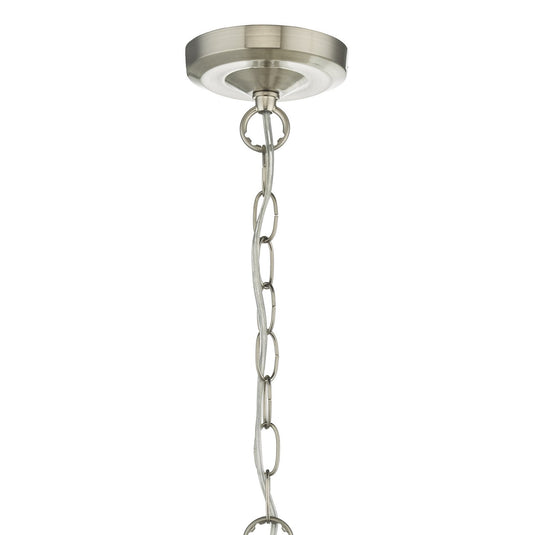 Dar Lighting HOD0146 Hodges 1 Light Glass Satin Nickel Clear - 35142