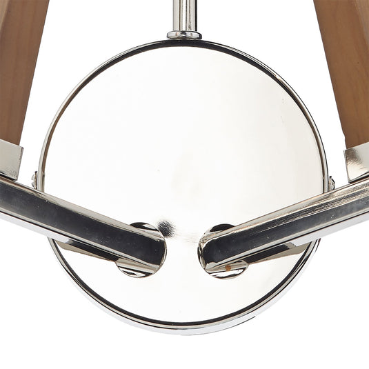 Dar Lighting HOT0938 Hotel Double Wall Bracket Polished Nickel Wood - 35144