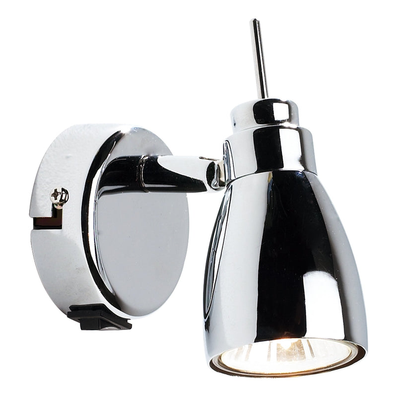 Load image into Gallery viewer, Dar Lighting HOU0750 Houston GU10 Single Wall Bracket complete with Switch Polished Chrome - 8028
