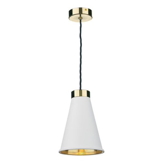 David Hunt Lighting HYD0102 Hyde 1 Light Pendant comes with Arctic White metal shade