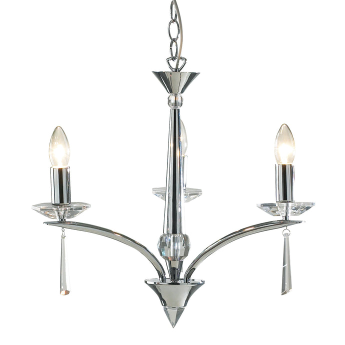 Dar Lighting HYP0350 Hyperion 3 Light Dual Mount Pendant Polished Chrome - 9899