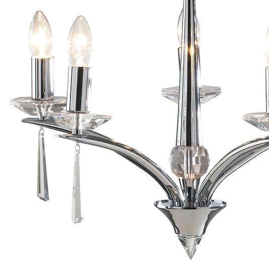 Dar Lighting HYP0550 Hyperion 5 Light Dual Mount Pendant Polished Chrome - 9900