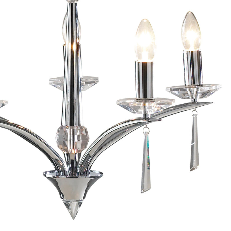 Load image into Gallery viewer, Dar Lighting HYP0550 Hyperion 5 Light Dual Mount Pendant Polished Chrome - 9900
