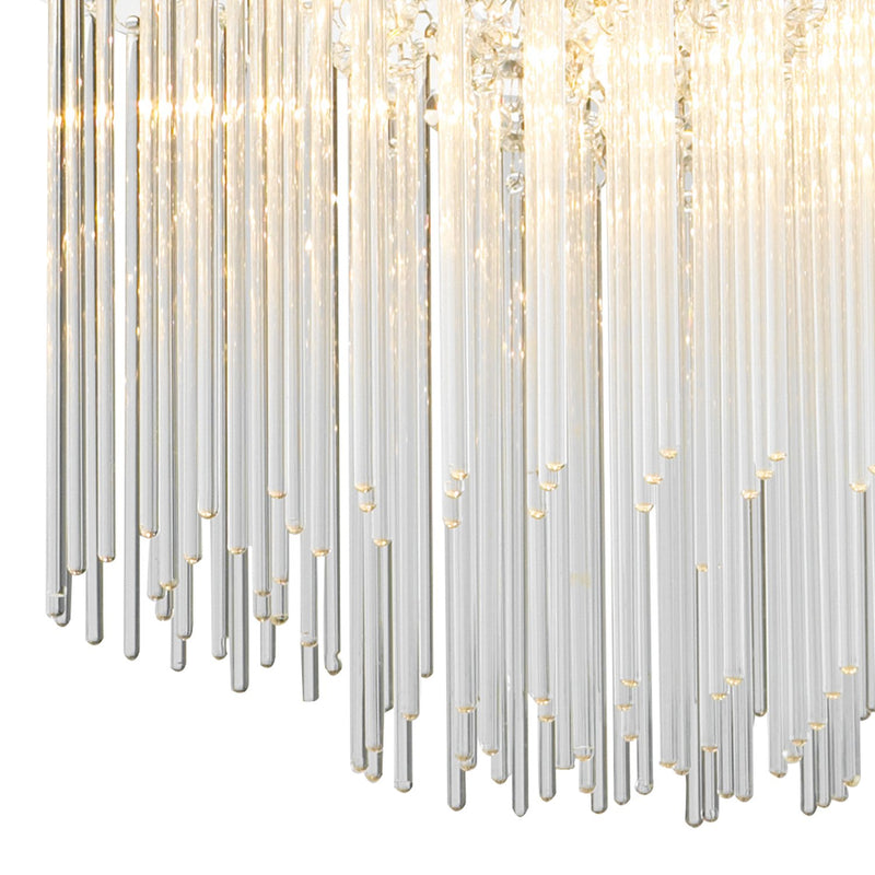 Load image into Gallery viewer, Dar Lighting ICI4850 Icicle 8 Light Glass Tube Flush - 35146
