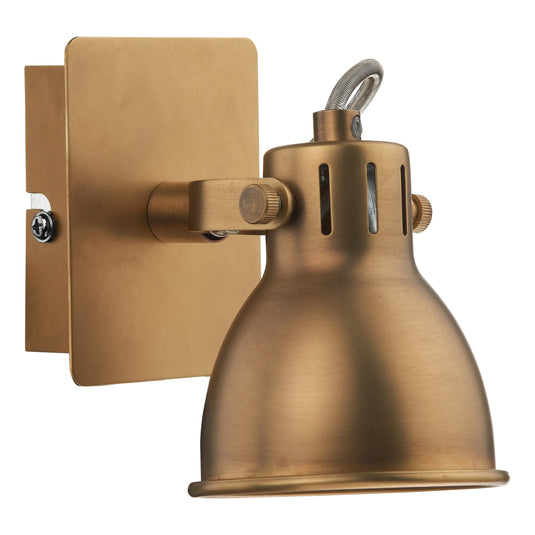 Dar Lighting IDA0775 Idaho Single Wall Bracket GU10 Natural Brass - 20701
