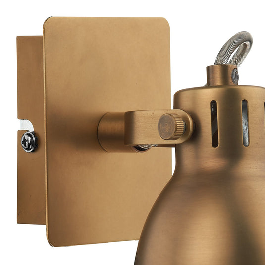 Dar Lighting IDA0775 Idaho Single Wall Bracket GU10 Natural Brass - 20701