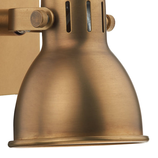 Dar Lighting IDA0775 Idaho Single Wall Bracket GU10 Natural Brass - 20701