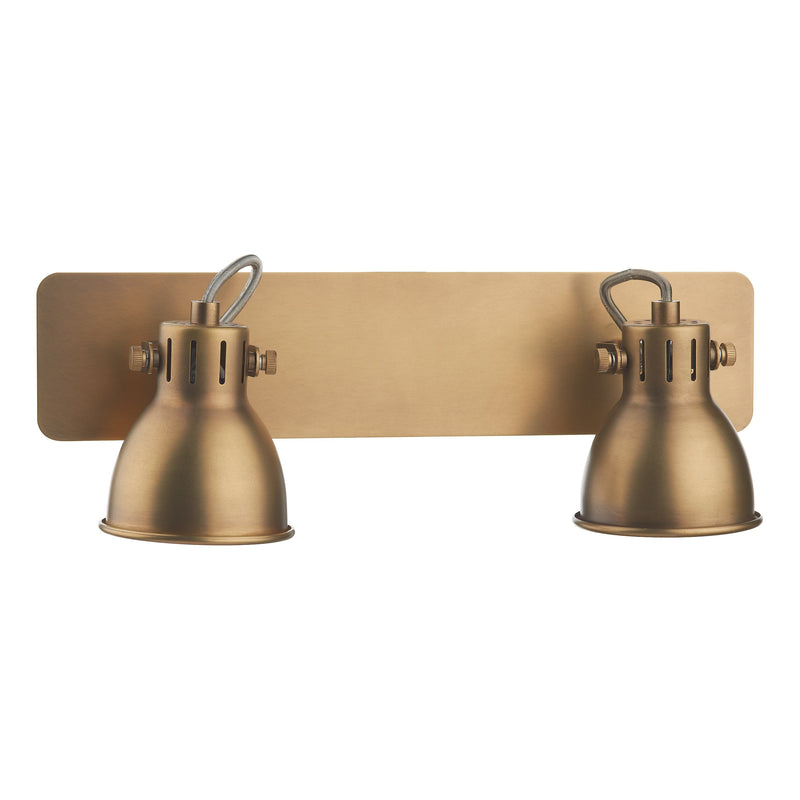 Load image into Gallery viewer, Dar Lighting IDA7775 Idaho 2 Light Bar Spot GU10 Natural Brass - 18219
