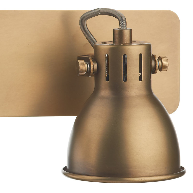 Load image into Gallery viewer, Dar Lighting IDA7775 Idaho 2 Light Bar Spot GU10 Natural Brass - 18219

