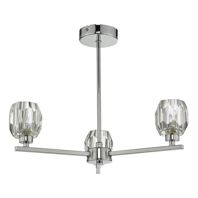 Load image into Gallery viewer, Dar Lighting IDI5350 Idina 3 Light Semi Flush Polished Chrome - 25051
