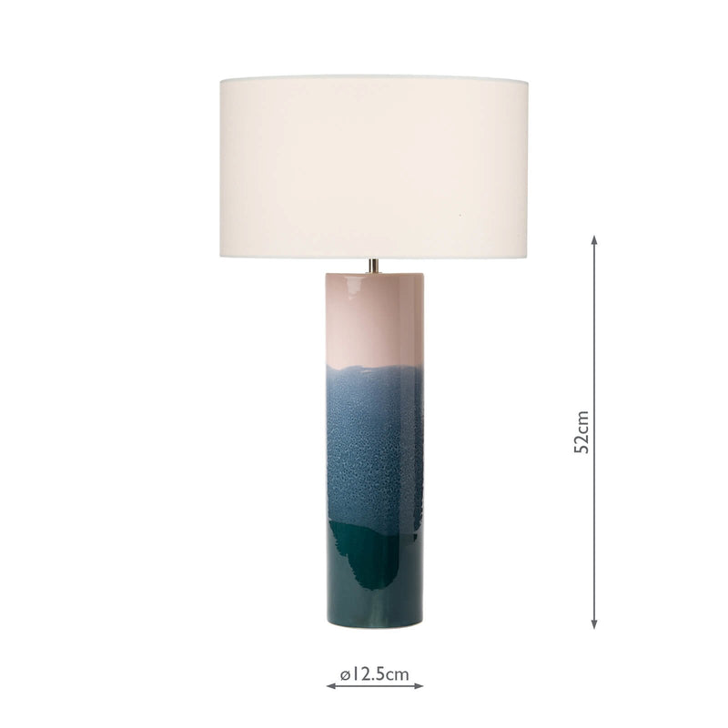 Load image into Gallery viewer, Dar Lighting IGN4255 Ignatio Table Lamp Ceramic Pink &amp; Blue Base Only - 23816
