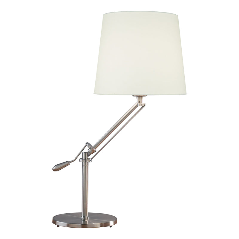 Load image into Gallery viewer, Dar Lighting INF4046 Infusion Table Lamp Satin Chrome Complete complete with Shade INF102 - 35152
