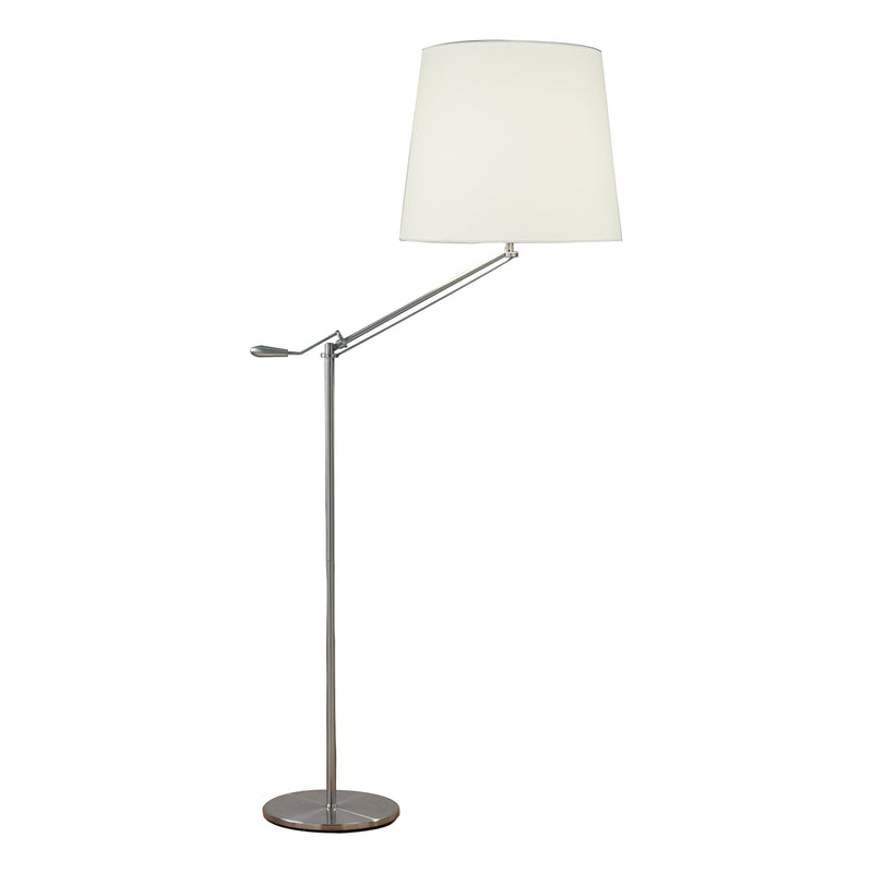 Load image into Gallery viewer, Dar Lighting INF4946 Infusion Floor Lamp Satin Chrome Complete complete with Shade INF142 - 35153
