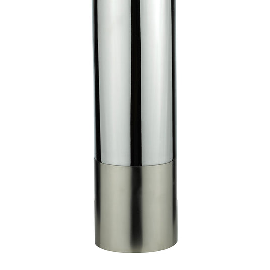 Dar Lighting ING4250 Ingleby Table Lamp 2 Tone Base Polished Chrome And Brushed Chrome With Shade - 35154