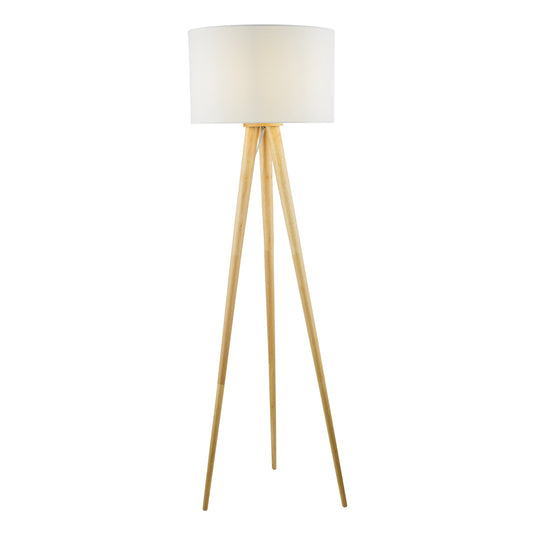 Dar Lighting IVO4943 Ivor Tripod Floor Lamp Light Oak Base Only - 36940