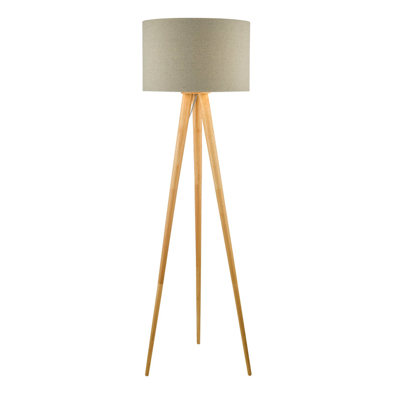 Load image into Gallery viewer, Dar Lighting IVO4943 Ivor Tripod Floor Lamp Light Oak Base Only - 36940

