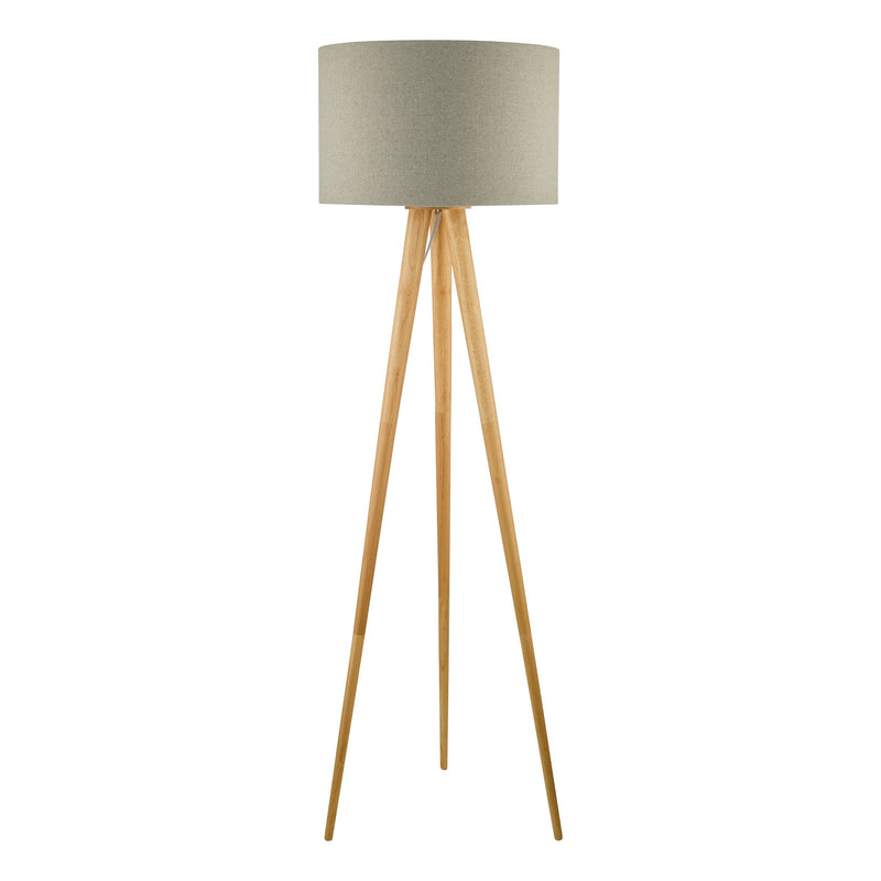 Load image into Gallery viewer, Dar Lighting IVO4943 Ivor Tripod Floor Lamp Light Oak Base Only - 36940
