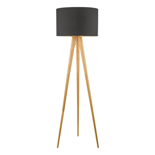 Dar Lighting IVO4943 Ivor Tripod Floor Lamp Light Oak Base Only - 36940