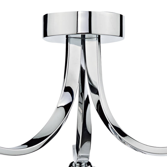 Dar Lighting IVY0350 Ivy 3 Light Semi Flush Polished Chrome - 20044
