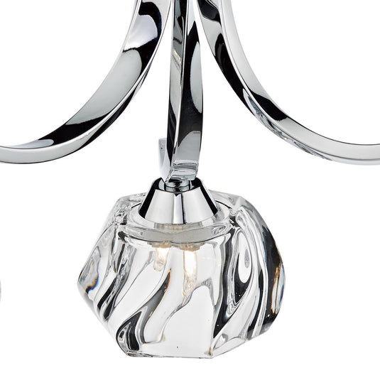 Dar Lighting IVY0350 Ivy 3 Light Semi Flush Polished Chrome - 20044