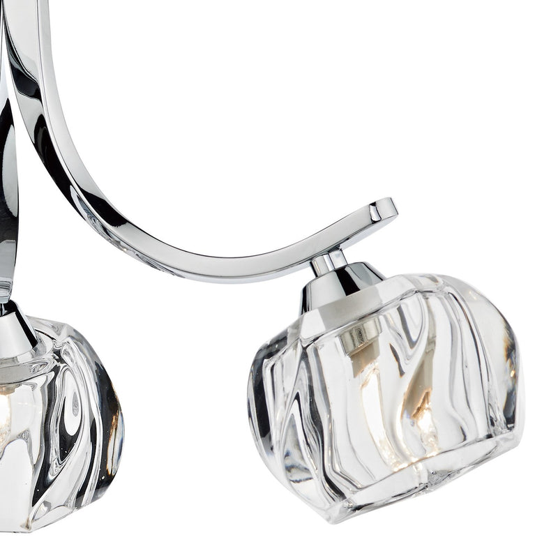 Load image into Gallery viewer, Dar Lighting IVY0350 Ivy 3 Light Semi Flush Polished Chrome - 20044
